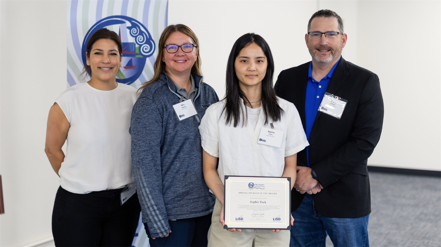  The Colony High School student Sophie Park recognized at The Colony Chamber luncheon. 